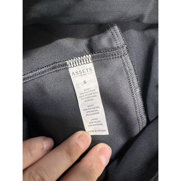 Assets by Spanx Women's All Over Faux Leather Leggings Black Size Small - Picture 6 of 7